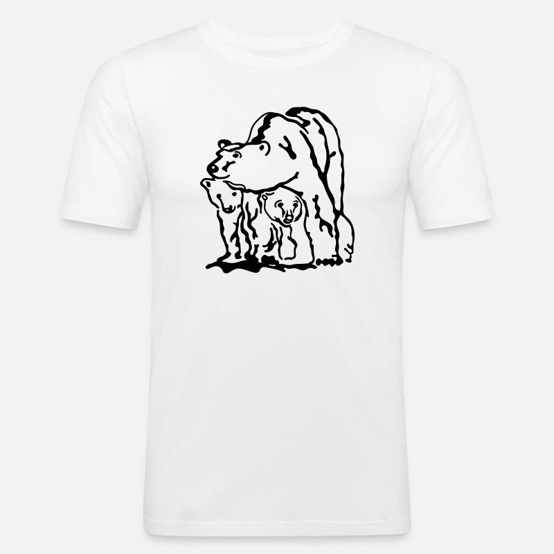 Eisbär - Männer Slim Fit T-Shirt - Weiß
