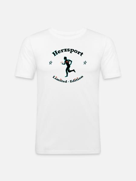 Hertz-Sport - Männer Slim Fit T-Shirt - Weiß