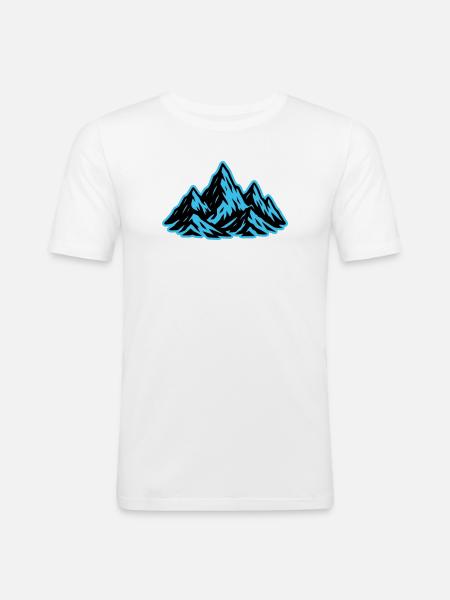 Mountains Summit Icon - Men's Slim Fit T-Shirt - white