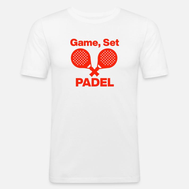 Game, Set, PADEL – Let’s Smash! - Männer Slim Fit T-Shirt - Weiß