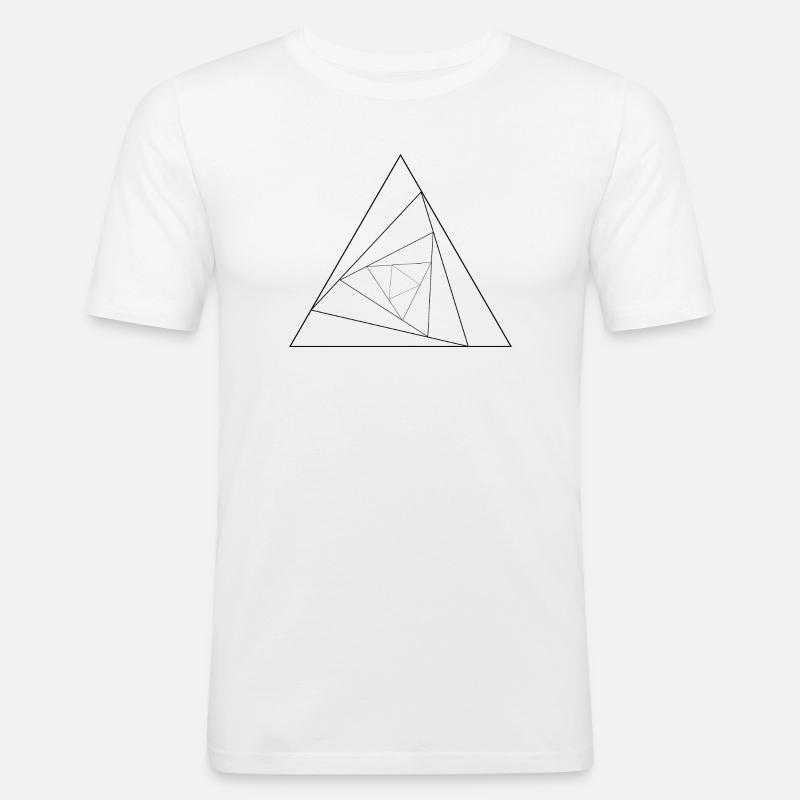 Triangular triangle - Men's Slim Fit T-Shirt - white
