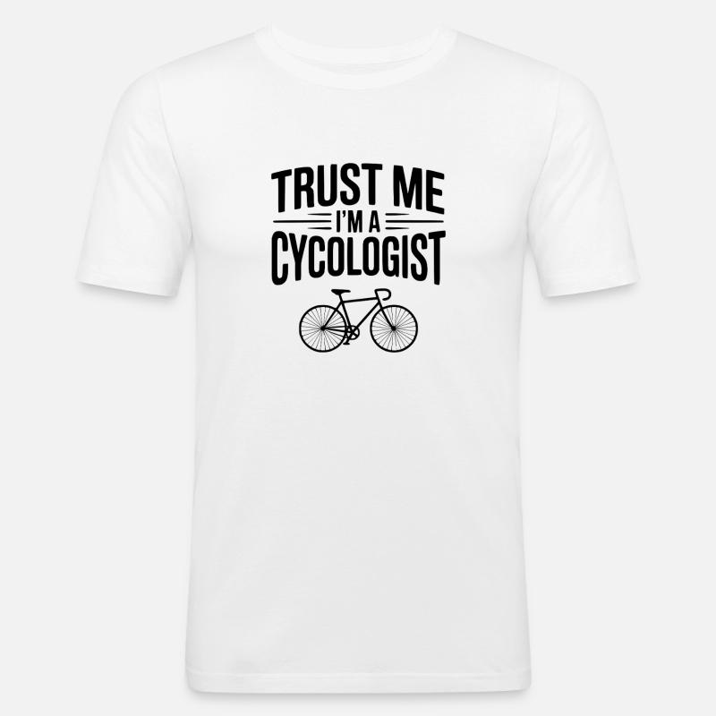 Glaub mir, ich bin Zykologe - Männer Slim Fit T-Shirt - Weiß