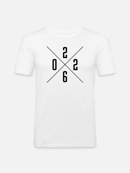 2026 year - Men's Slim Fit T-Shirt - white