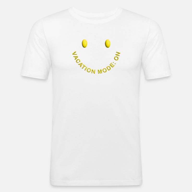 Vacation Mode On Gute Laune Statement - Männer Slim Fit T-Shirt - Weiß