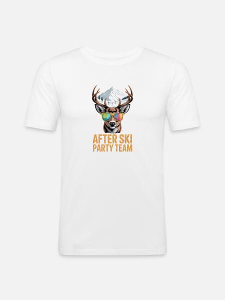 Après Ski After Ski Party Team - Men's Slim Fit T-Shirt - white