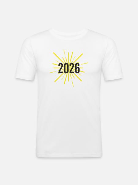 Début de l’année 2026 - T-shirt près du corps Homme - blanc