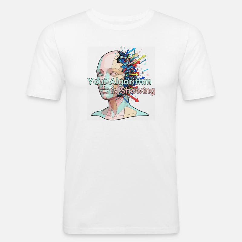 Your algorithm is showing - Men's Slim Fit T-Shirt - white