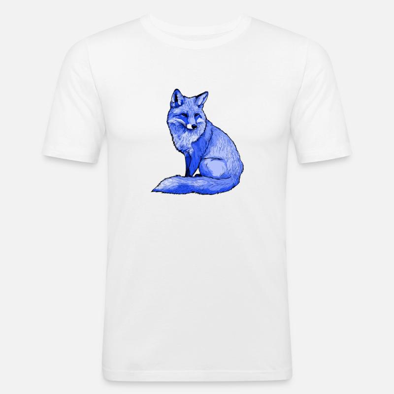 Fuchs Polarfuchs - Männer Slim Fit T-Shirt - Weiß