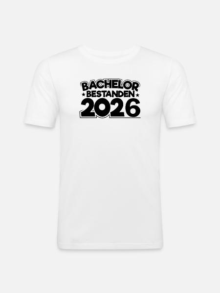 Bachelor 2026 Graduation Graduation - Men's Slim Fit T-Shirt - white