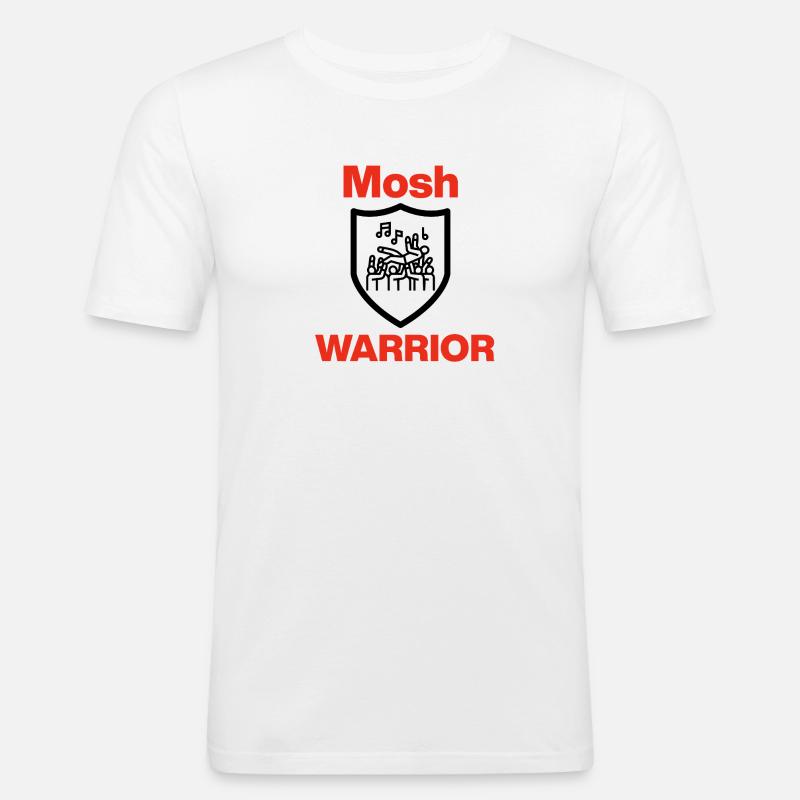 Mosh Warrior – Pit Legend! - Männer Slim Fit T-Shirt - Weiß