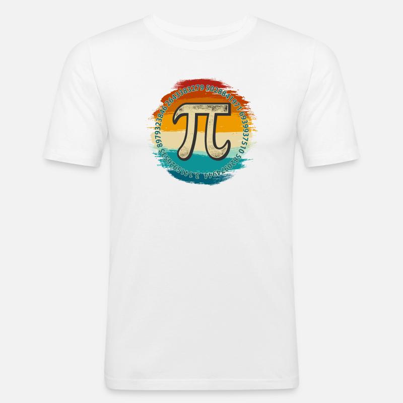 Pi Spectrum Emblem Tee - Männer Slim Fit T-Shirt - Weiß