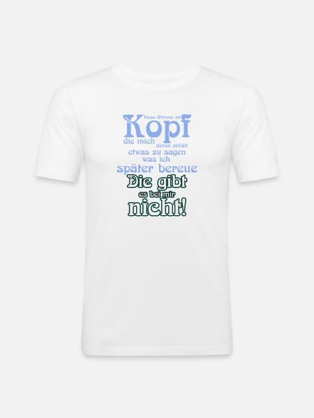 Stimmen im Kopf... - Männer Slim Fit T-Shirt - Weiß