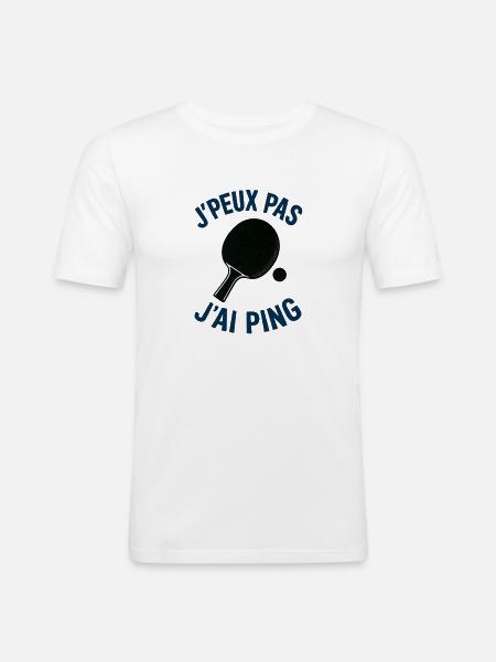 I can't I Ping - Men's Slim Fit T-Shirt - white