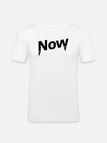 NOW - Jetzt Motivation Sport - Men's Slim Fit T-Shirt - white