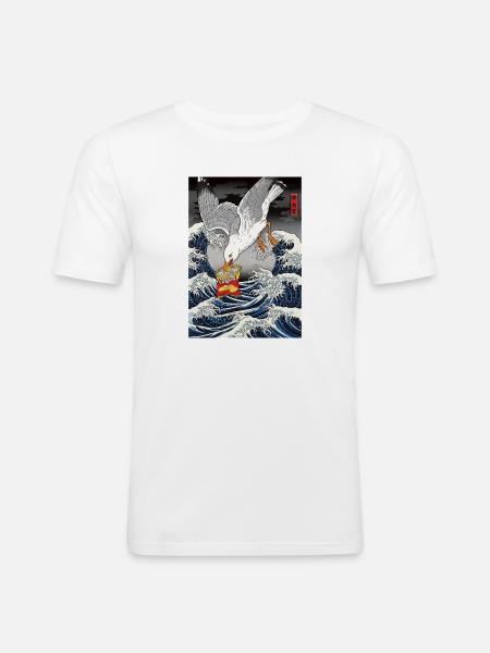 Seagulls Steals Chips Funny - Men's Slim Fit T-Shirt - white