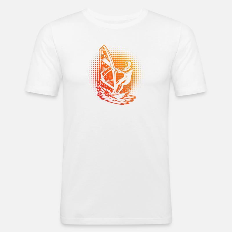 Compact windsurfing design for windsurfing - Men's Slim Fit T-Shirt - white