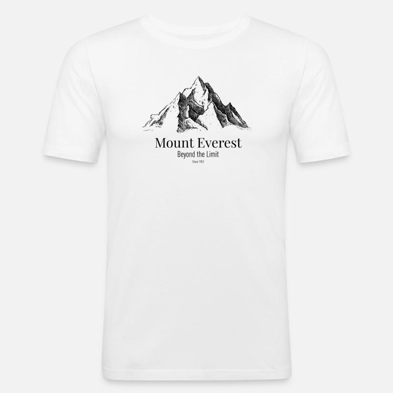Mount Everest jenseits der Grenze - Männer Slim Fit T-Shirt - Weiß