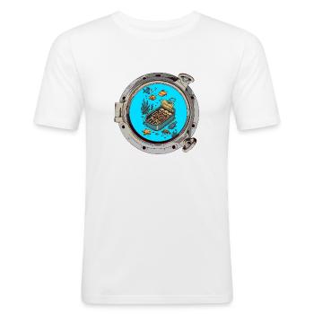 sleeping in a can - Men's Slim Fit T-Shirt - white - Front - Nik (191cm)