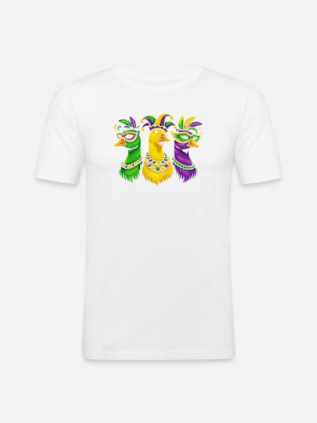Carnival trio of masked birds - Men's Slim Fit T-Shirt - white