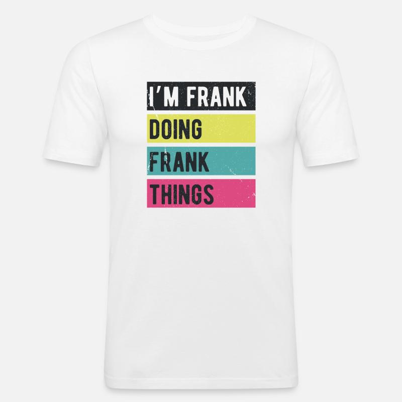 Sono Frank Doing Frank Things Colors Retrò - Maglietta aderente da uomo - bianco