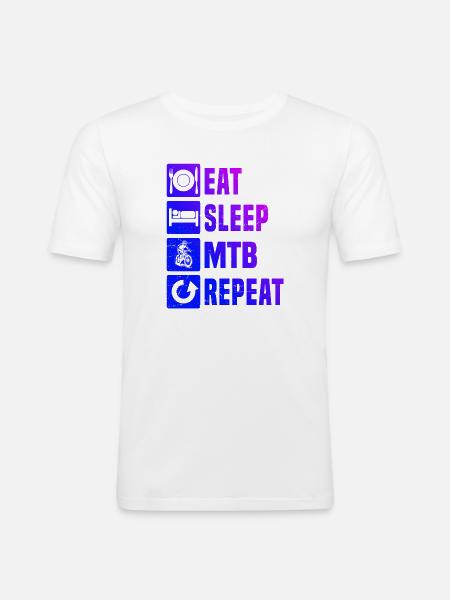 Direct Mountain Bike Statement - Men's Slim Fit T-Shirt - white