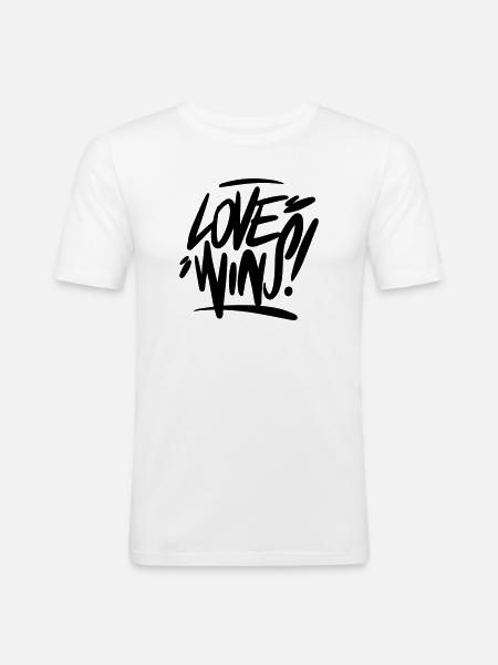 love wins Love wins - Men's Slim Fit T-Shirt - white