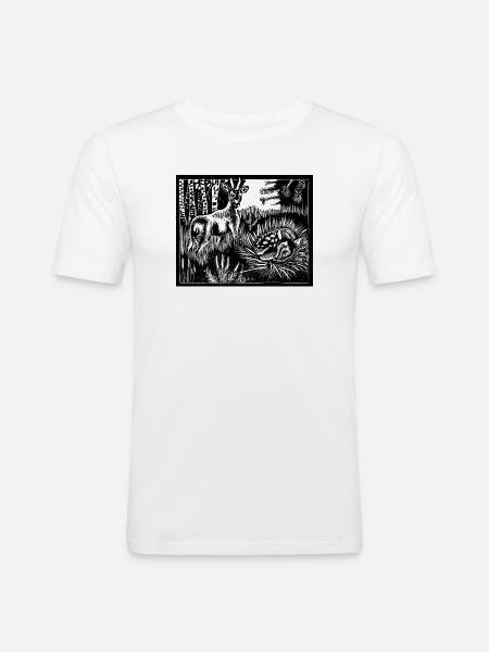 Alfabeest roe deer - Men's Slim Fit T-Shirt - white