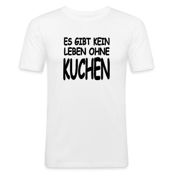 Cake - Men's Slim Fit T-Shirt - white - Front - Nik (191cm)