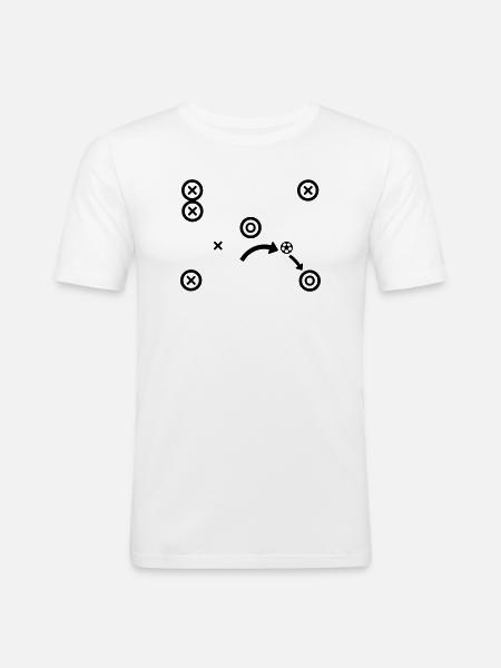 Soccer Tactics Coach Strategy Vector - Men's Slim Fit T-Shirt - white