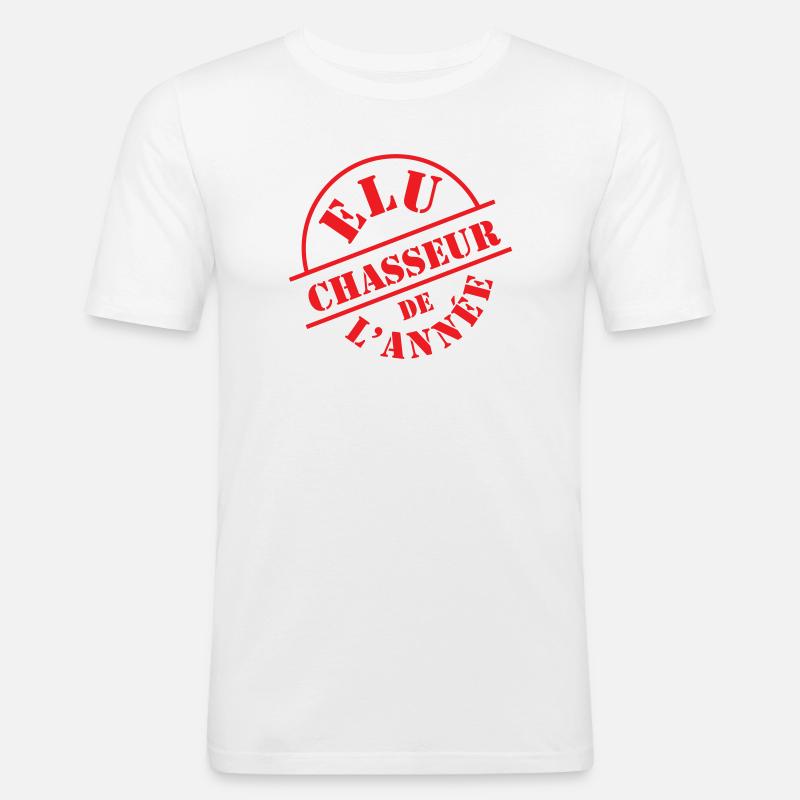 Zum Jäger des Jahres gewählt - Männer Slim Fit T-Shirt - Weiß