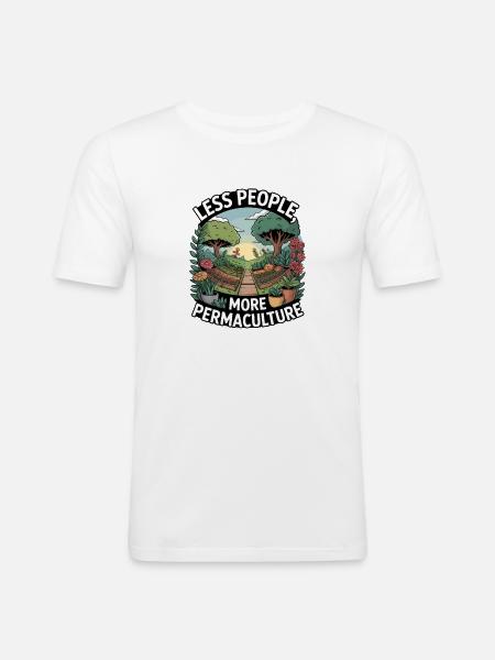 Permakultur: En livsfilosofi for naturelskere - Slim Fit T-skjorte for menn - hvit