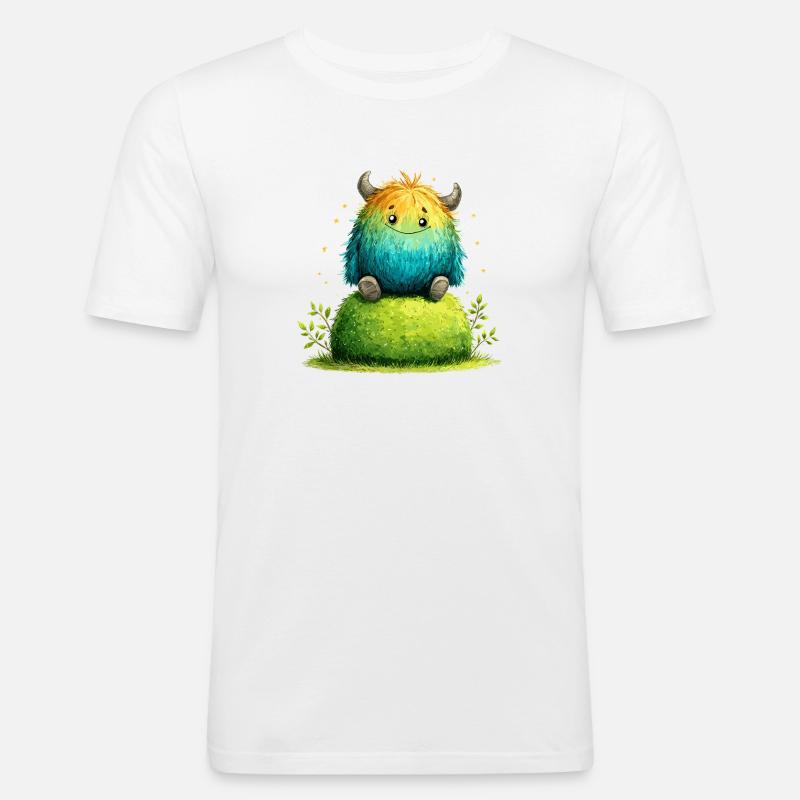 Rainbow Cuddly Morpe Meadow Joy - Men's Slim Fit T-Shirt - white