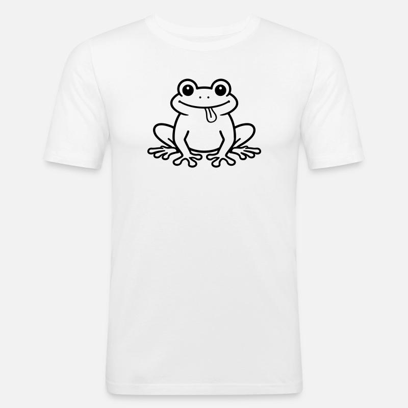 Toad Comic Frog - Men's Slim Fit T-Shirt - white