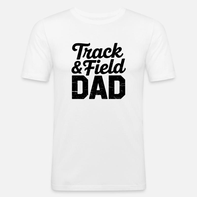 Leichtathletik Sprüche Leichtathletik Geschenk - Männer Slim Fit T-Shirt - Weiß