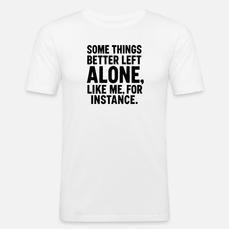 Lustiger Spruch Introvertierte Nerds Geschenkidee - Männer Slim Fit T-Shirt - Weiß