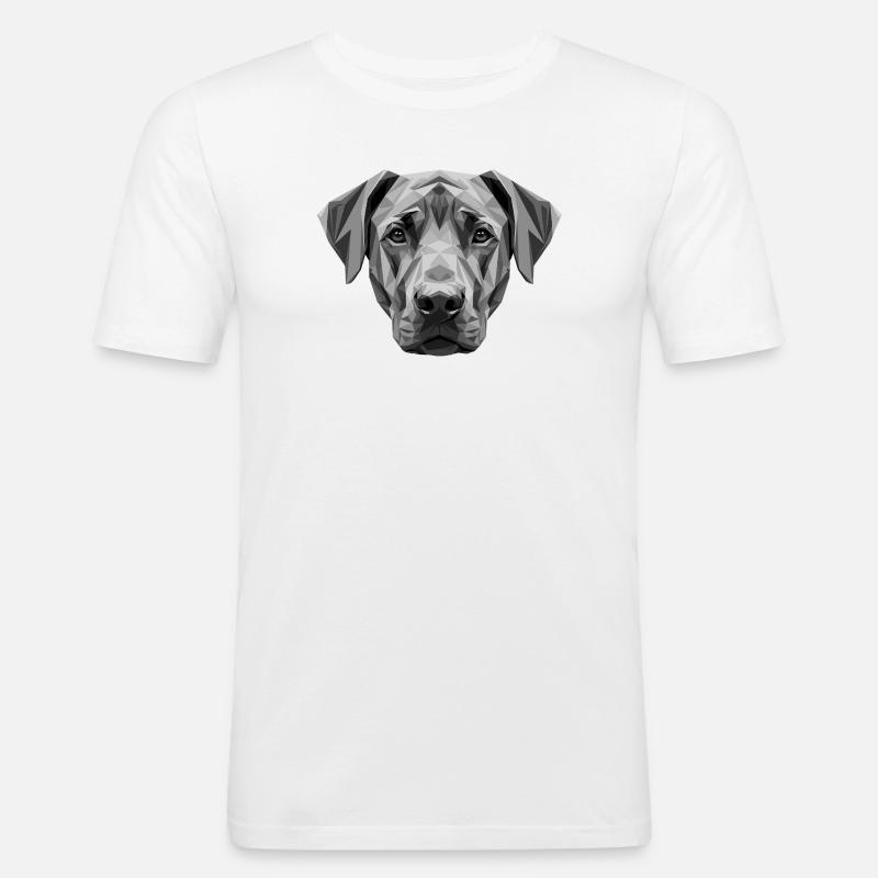 Rhodesian Ridgeback Jagdhund Hunde Stolz Ridgeback - Männer Slim Fit T-Shirt - Weiß