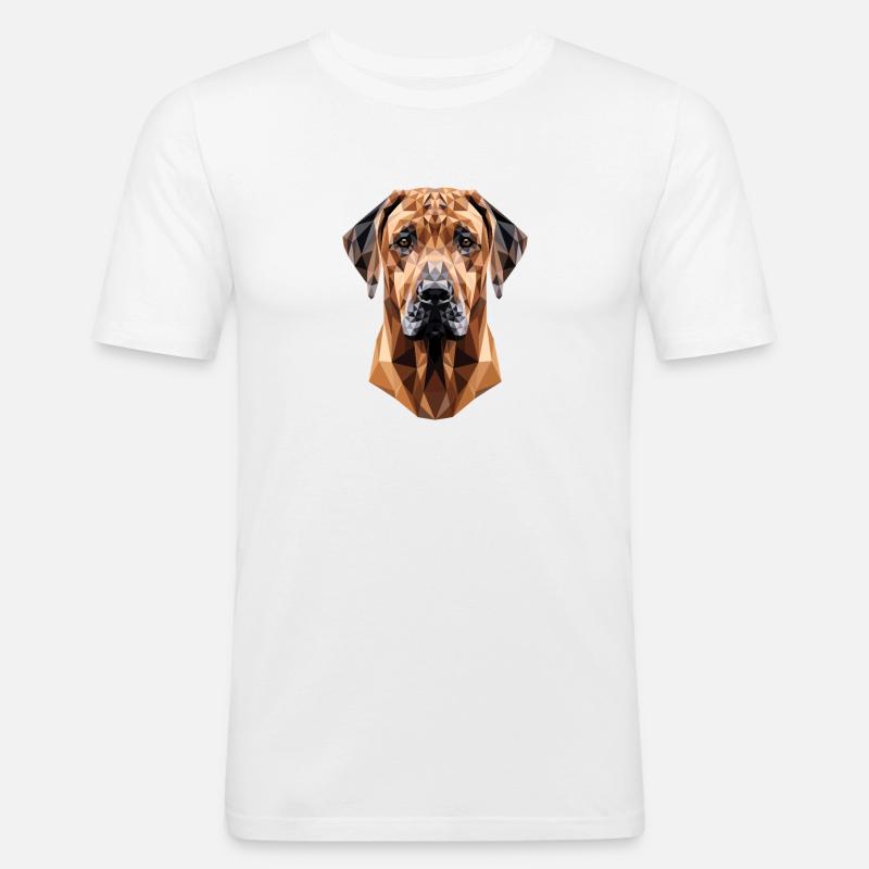 Rhodesian Ridgeback Jagdhund Hunde Stolz Ridgeback - Männer Slim Fit T-Shirt - Weiß