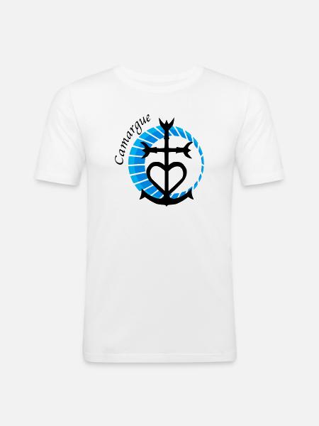 Camargue - Männer Slim Fit T-Shirt - Weiß