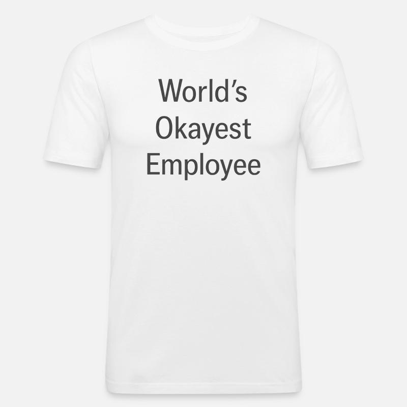 Der beste Mitarbeiter der Welt - Männer Slim Fit T-Shirt - Weiß