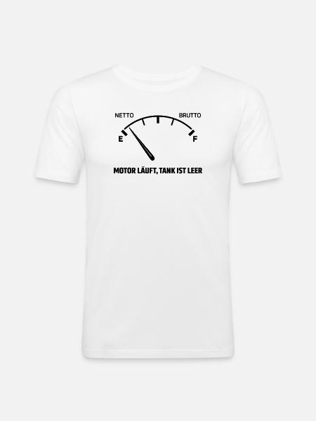 Engine runs tank empty - Men's Slim Fit T-Shirt - white