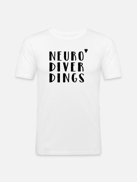 Neurodiverdings - Männer Slim Fit T-Shirt - Weiß