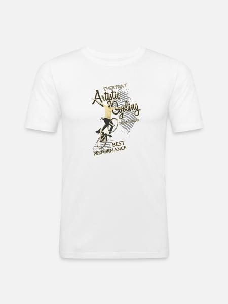 Kunstrad, Kunstradfahren, Hallenradsport - Männer Slim Fit T-Shirt - Weiß