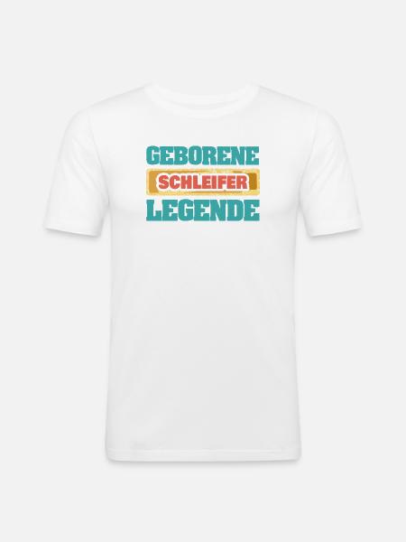 Legend Grinder - Men's Slim Fit T-Shirt - white