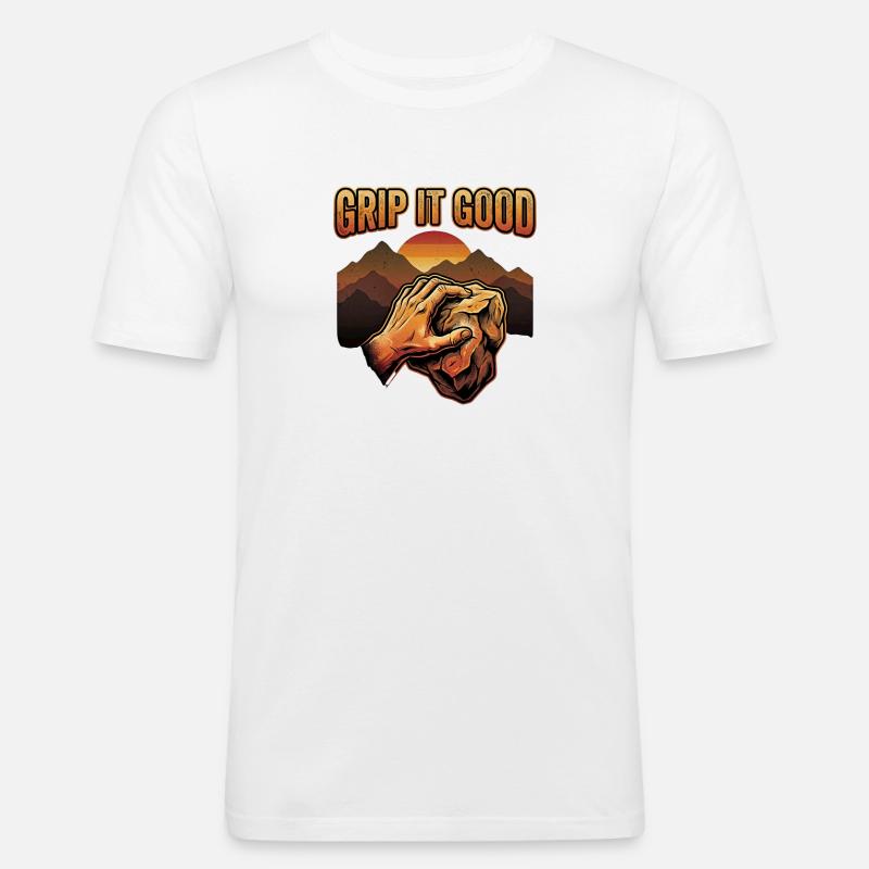 Grip It Good Klettern Bouldern Berge - Männer Slim Fit T-Shirt - Weiß