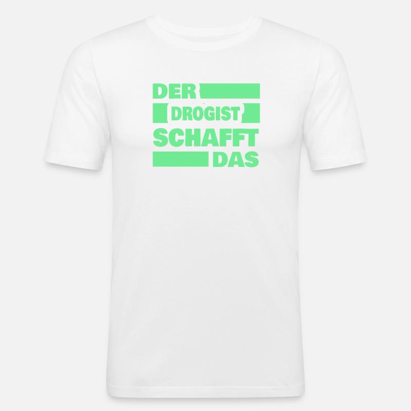 Beruf Drogist - Männer Slim Fit T-Shirt - Weiß