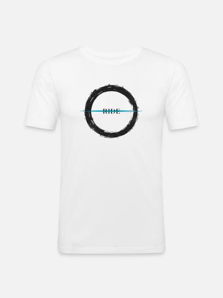 Urban Cycling - Road Art - Men's Slim Fit T-Shirt - white