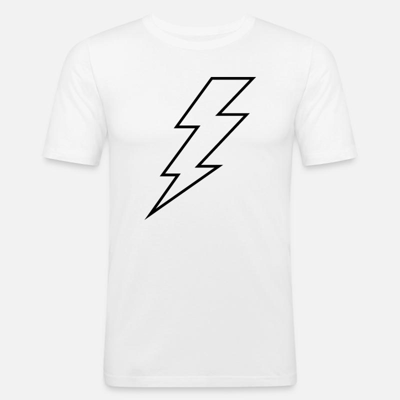 Blitz - Männer Slim Fit T-Shirt - Weiß