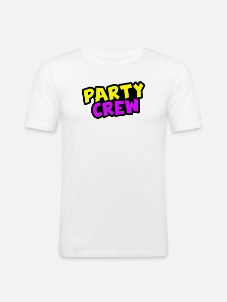 Équipe de fête - T-shirt près du corps Homme - blanc