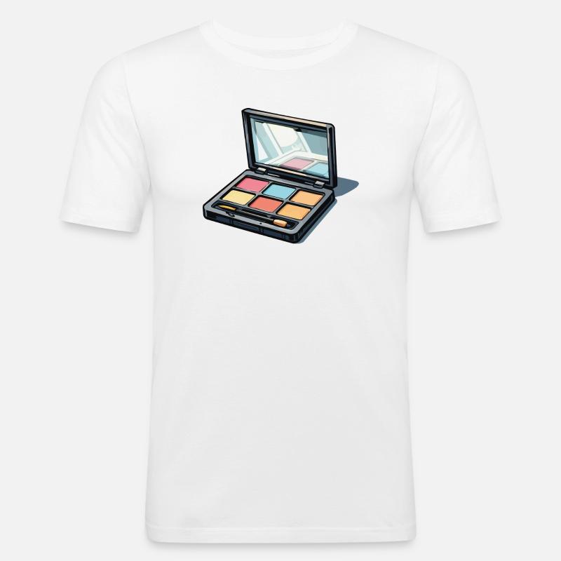 Farbenpalette Kunst: Makeup-Illustration - Männer Slim Fit T-Shirt - Weiß