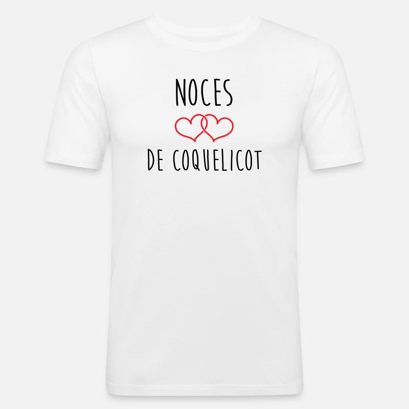 Mohnhochzeit 8 Jahre Ehe - Männer Slim Fit T-Shirt - Weiß